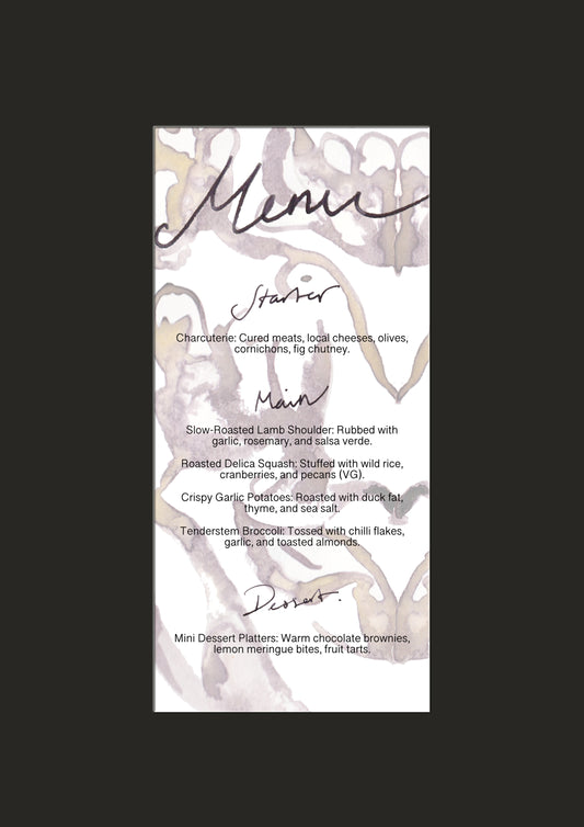 Ink Baroque Menu Template