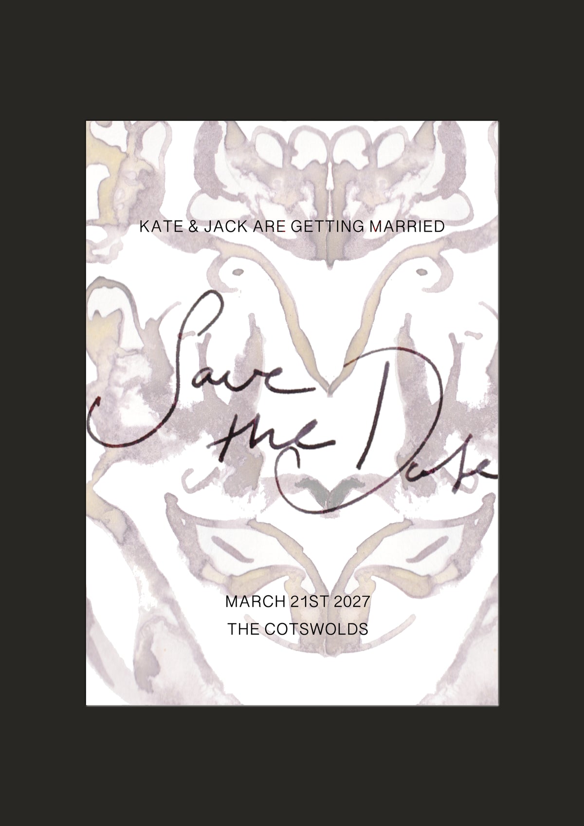 Ink Baroque Save the Date Template
