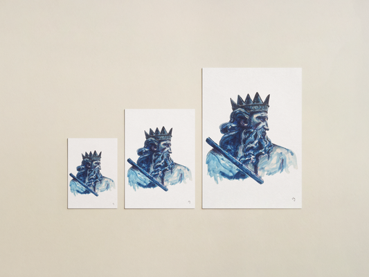 Poseidon Art Print | Greek Mythology Wall Art | Classical Art Print